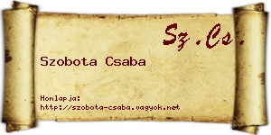 Szobota Csaba névjegykártya