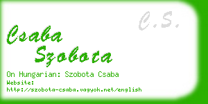 csaba szobota business card